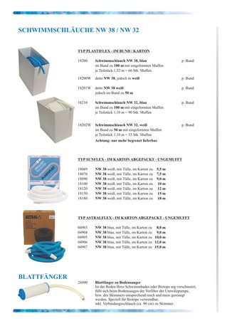 Schwimmschläuche erhältlich bei der POOLCHEM GmbH