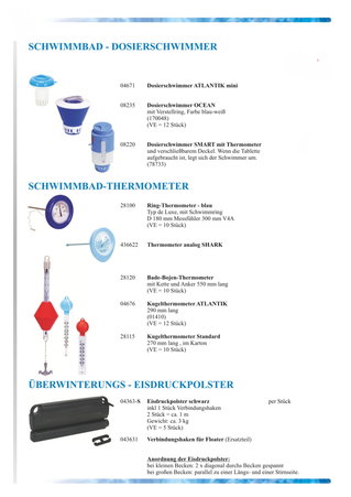 Dosierschwimmer erhältlich bei der POOLCHEM GmbH